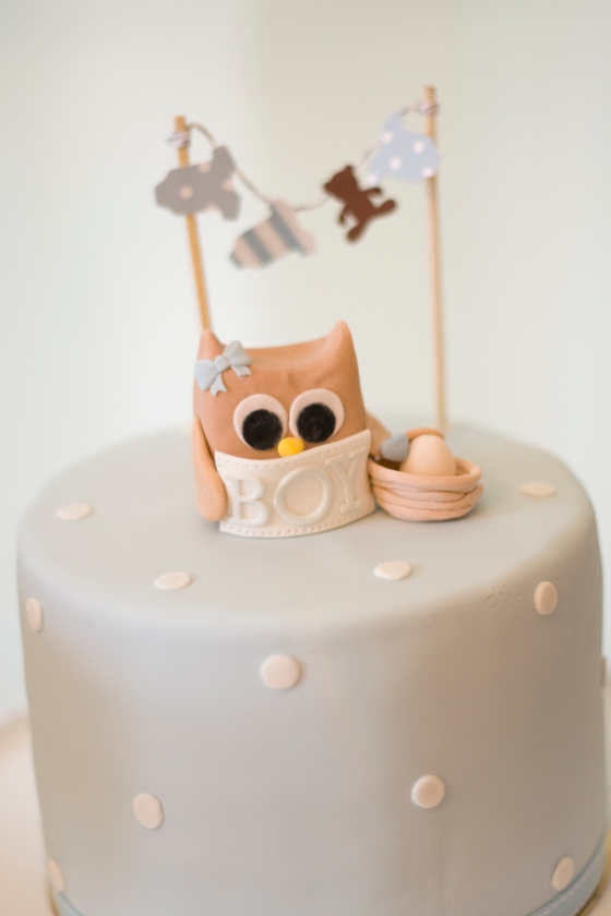 owl cake babyshower detail by petite homemade 2